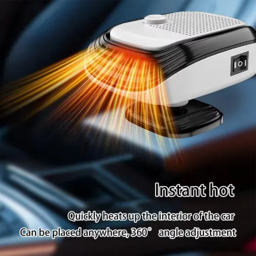 IPRee 2 in 1 120W Winter Fast Heating Car Heater 12VElectric Fan Windshield Defogging Cooling for Truck RV SUV Travel Camper