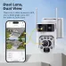 12MP 20X Optical Zoom 4G/WiFi Solar Camera Dual Screen PTZ PIR Detect Night Vision Auto Tracking Two-way Audio CCTV Surveillance Cameras