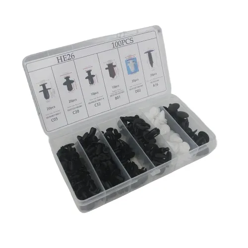 100pcs Auto Fastener Clip Kit Fender Rivet Clips Car Body Push Retainer Pin Rivet Bumper Door Trim Panel Retainer Car Clips