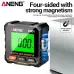 ANENG RN01 Digital Angle Gauge Magnetic Protractor Inclinometer 360 Degree Level Measurement Device LCD Display with Backlight Portable Design