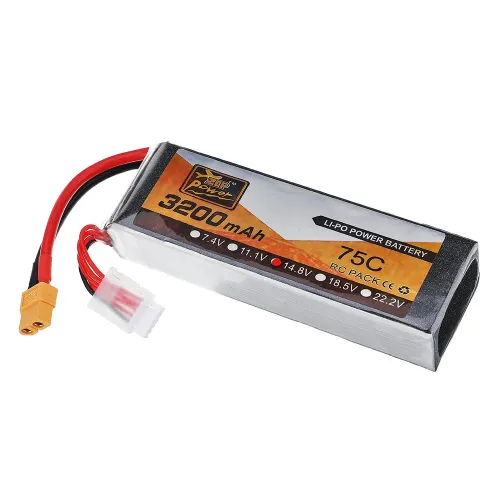 2Pcs ZOP Power 14.8V 3200mAh 75C 4S Lipo Battery XT60 Plug for RC Airplane