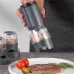 Comfook Electric Spice Grinder with Dual Pods Ceramic Core Adjustable Coarseness One-Button Operation USB Rechargeable Pepper & Salt Mill Set