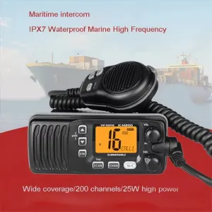 IC-M200 Marine VHF Walkie-Talkie 25W High Power Waterproof Compact Design Clear Signal Transmission Multi-Channel Support