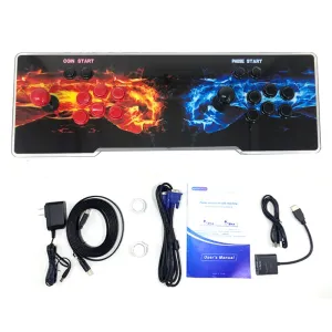 Pandorra Box 3D Retro Game Console Arcade Video Game Machine Built-in 7000 Games 8-button Dual Player Gamer Console with Joystick for Kids Fun EU Plug