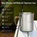 Astrolux Ti-M1 Titanium Mug Titanium Pot Lightweight Camping Pot Titanium Cup Titanium Backpacking Pot with Portable Foldable Handles for Outdoor Camping Hiking Backpacking