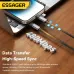 ESSAGER ES-X59 65W Type-C to Type-C+iP Cable PD Fast Charging Data Transmission Copper Core Line 1M/2M Long for iPhone 15 Plus 14 13 for Huawei Pura 70 Ultra for Xiaomi Civi 4 Pro