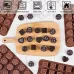 4PCS Food-Grade Silicone Material Chocolate Molds Set Rose Flower Heart Chocolate Mould Waffle Candy Ice Cube Jelly Handmade Soap Cake Decoration Baking Mold