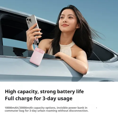 Baseus EnerFill FC11 45W 73Wh 20000mAh Digital Display Power Bank Come with Integrated USB-C&iP Cable External Battery Power Supply with 2 Inputs & 4 Outputs Support UFCS PD3.0 QC3.0 SCP Fast Charging for iPhone 17 17Pro 16 15 14 13 Pro Max