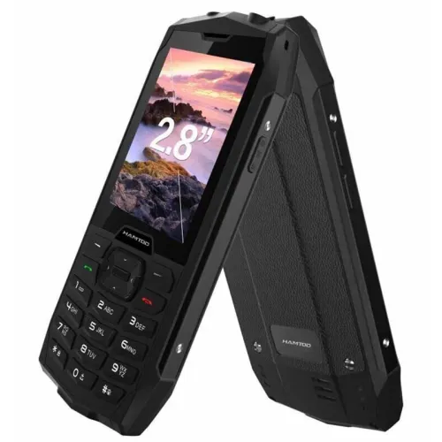 HAMTOD H3 Mini 2.8-inch Dual SIM Dual Standby 2000mAh Built-in Flashlight IP68 Waterproof Flip Mobile Phone Type-C Rechargeable 4G Smartphone