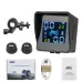 USB Solar Charging Motorcycle TPMS Motor Tire Pressure Tyre Temperature Monitoring Alarm System with 2 External Sensors