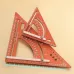 Adjustable Aluminum Alloy Triangle Ruler Multi-Functional Protractor Angle Measuring Tool Laser Engraved Scale Circle Drawing Tool