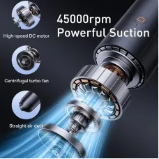 Baseus A0Pro Cordless Handheld  Car Vacuum Cleaner Portable 30W High Power 45000rpm Suction Type-C Rechargeable Wet & Dry for Car Home