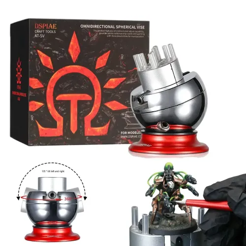 AT-SV Omnidirectional Spherical Vise 360 Degree Rotation Ball Vise CNC Precision Steel Adjustable Clamping Tools for Handmade Craft Models