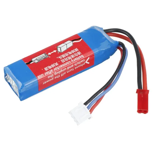 Wltoys 7.4V 500mAh 20C 2S Li-ion Battery JST Plug A202-61 for A202 A212 A222 A232 A242 A252 1/24 RC Car Vehicles