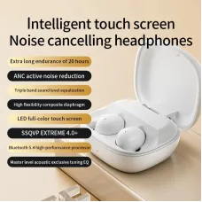 S11 Touch Screen Headset Wireless bluetooth 5.4 Earphone ENC Mic Noise Cancelling 13mm Dynamic Coil 20H Playback In-ear Sports Headphones with MP3