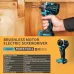 Drillpro 20+1 Brushless Electric Screwdriver 1000W Peak Torque with Dual Speed Capabilities Compatible with 18V Batteries Ideal for Steel and Woodworking Tools