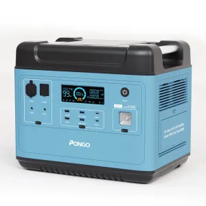 UDirect PONGO PSN2200 2000Wh Portable Power Station LiFePO4 Battery Pack Solar Generator with 6 110V/2200W Pure Sine Wave AOutputs Portable Generator with 25A RV Output for Outdoor Camping