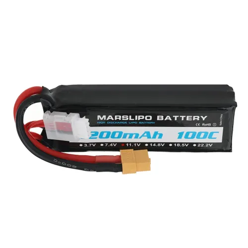 MARSLIPO 11.1V 2200mAh 100C 3S Lipo Battery XT60 Plug for RC Drone