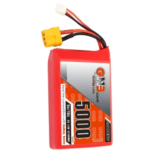 Gaoneng 7.4V 5000mAh 5C 2S LiPo Battery XT60 Plug for Radiomaster TX16S Transmitter
