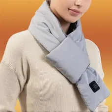TENGOO Quick Heated Scarf for Women Men USB Charging Fleece-lined Down Cotton Electric Heating Scarf Warmer for Neck Waist Abdomen