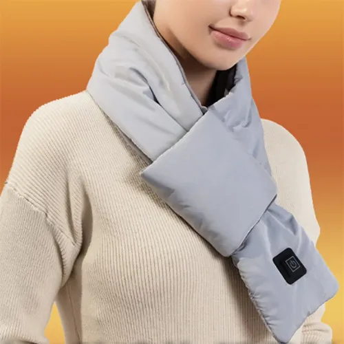 TENGOO Quick Heated Scarf for Women Men USB Charging Fleece-lined Down Cotton Electric Heating Scarf Warmer for Neck Waist Abdomen