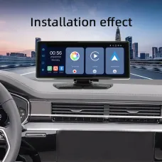 V5312R 8.1 Inch Screen Wireless CarPlay Android Auto Portable DVR 1600x600 Resolution Built-In Camera Driving Recorder 2K Recording Bluetooth 5.0 FM Transmitter Touchscreen Display WiFi Connectivity