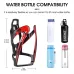 WESBIKING Curved Bike Bottle Holder Tough Stable Lightweight Fashion Bicycle Watter Cage for MTB Road Road Bike-Black