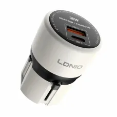[GaN Tech] LDNIO Q2319 30W 2-Port USB PD Charger USB-A+USB-C PD QC3.0 SCP AFC Fast Charging Wall Charger Adapter Switchable Plug with Type-C to iP/Type-C/USB-A Cable
