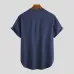Linen Men's Short Sleeve Summer Cool Comfortable Shirt Tee Loose Tops Outdoor Hiking Holiday