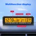 4 In 1 Clock Calendar Thermometer Car Multi-Function Color Screen Voltage With LCD Time Date Indoor And Outdoor Temperature Display