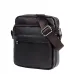 BULLCAPTAIN Genuine Leather Mens Crossbody Bag Compact Messenger Bag Portable Zipper Design Business Casual Fashion Shoulder Bag for Travel Work