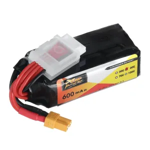 ZOP Power 14.8V 600mAh 60C 4S LiPo Battery XT30 Plug for Sub250 Oasisfly25 Oasisfly30 RC FPV Racing Drone