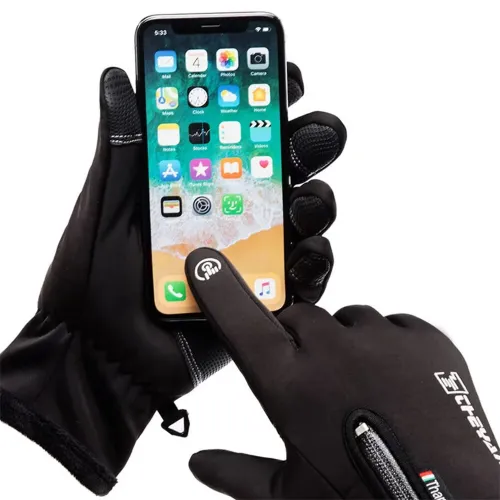 XANE1Pair Warm Winter Gloves Waterproof Touch Screen Windproof Thermal Cycling Gloves Cold Weather Running Hiking Ski Sports Gloves - M Size