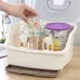 Baby Portable Bottle Drying Racks With Anti-dust Cover Large Nursing Bottle Storage Box Baby Dinnerware Organizer