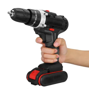 BLMIATKO 48VF Cordless Electric Drill 25 Speeds Torque Power Impact Drill W/ 1/2pcs Battery