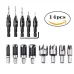 14pcs Wood Plug Cutter Drill Cutting Tool Drill Bit Set Straight And Tapered Taper Woodworking Cork Drill Bit 5/8" 1/2" 3/8" 1/4