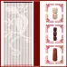 90x195cm 41 Line Wooden Bead Curtain Non-toxic Fly Screen For Porch Bedroom Living Room Bathroom