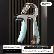 KALOA5-200kg Counting Hand Grip Strengthener Portable Manual Hand Exerciser for Finger Rehabilitation Training Student Arm Muscles