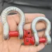 Heavy-Duty D-Ring Swivels 3/8in 1-Ton and 1/2in 2-Ton Rust-Resistant for Chains Wire Ropes Outdoor Construction Camping