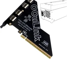 PH492-4W PCIe4 0 X16 to Oculink SFF-8612 Extension Card 4 Port Bifurcation Support for U.2 SSD External GPU High Bandwidth 64Gbps PCIe Gen4 Expansion Card