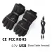 Winter Thickened Electric Heated Gloves Waterproof Design Touchscreen Compatibility Adjustable Temperature Warm for Cycling Skiing