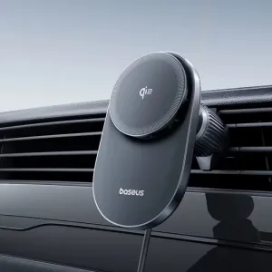 Baseus PrimeTrip VC1 Pro Qi2 15W Magnetic Wireless Car Charger Mount Built-in Cooling Fan Fast Charging for iPhone 16 15 14 for Samsung Xiaomi Air Vent Phone Holder
