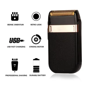 Kemei-Classic Rechargeable Electric Shaver for Men Versatile Grooming Tool with Twin Blade Safety Features Compact Design Ideal for Face Body Bikini Underarm Use