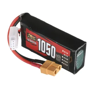 ZOP Power 11.1V 1050mAh 150C 3S LiPo Battery XT60 Plug for RC Drone