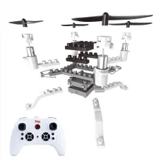 Remote Control Drone Assembly Kit Clip / Building Blocks Type DIY RC Quadcopter Aircraft Learning Flying Stem Education Toys