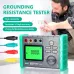 DY4100A DY4100B High Accuracy Digital Grounding Resistance Tester Multi Gear Voltage Meter Soil Resistivity Measurement AC DC Photovoltaic Voltage Tester Wide Testing Range Large Backlit Display Screen