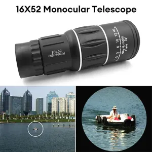 IPRee 16x52 Monoculars HPowerful Long Distance Field of View Image Stabilization Waterproof For Wildlife Observation Hiking