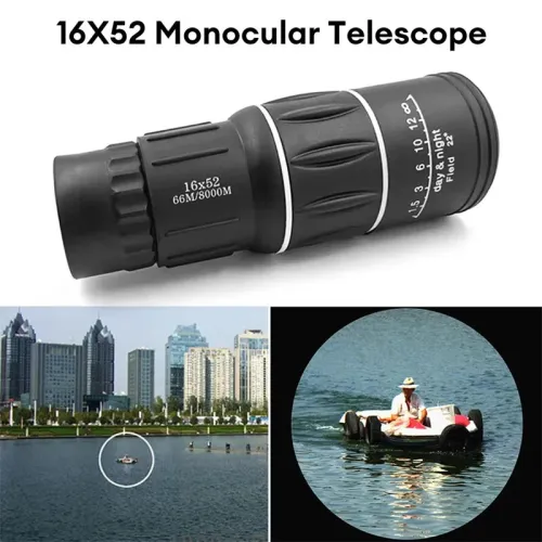 IPRee 16x52 Monoculars HPowerful Long Distance Field of View Image Stabilization Waterproof For Wildlife Observation Hiking
