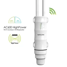 Wavlink AC600 Wireless Waterproof 3-1 Repeater High Power Outdoor WIFI Router/Access Point/CPE/WISP Wireless wifi Repeater Dual Band 2.4/5Ghz 12dBi Antenna POE