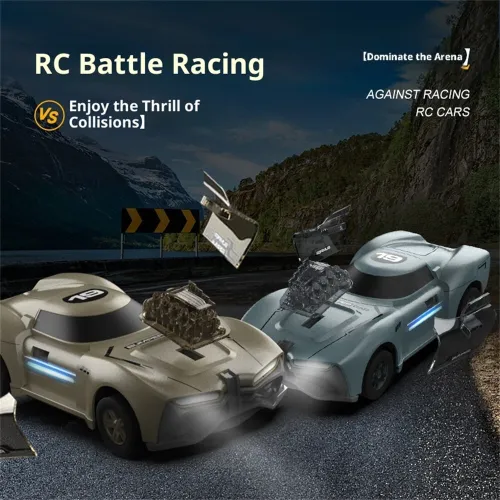 2PCS Crazon PZ24241A RTR 2.4G RC Car Battle Crash Racing Three Speed Gears LED Light Remote Control Vehicles Models Toys Kids Children Gifts